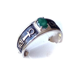 Anillo de Plata ley 925 con esmeralda